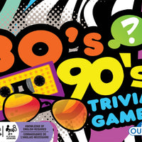 80s 90s Trivia Card Game