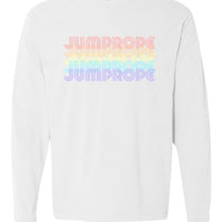 Retro Rainbow Jumprope Comfort Colors Long Sleeve