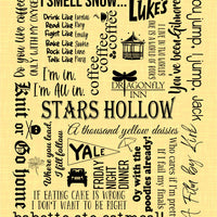 Stars Hollow Subway Art Sherpa Blanket