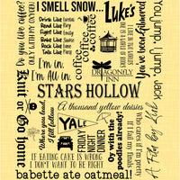 Stars Hollow Subway Art Sherpa Blanket