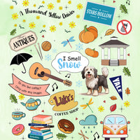 Stars Hollow Collage Sherpa Blanket