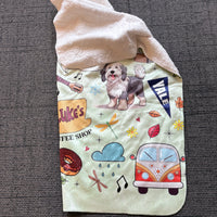 Stars Hollow Collage Sherpa Blanket