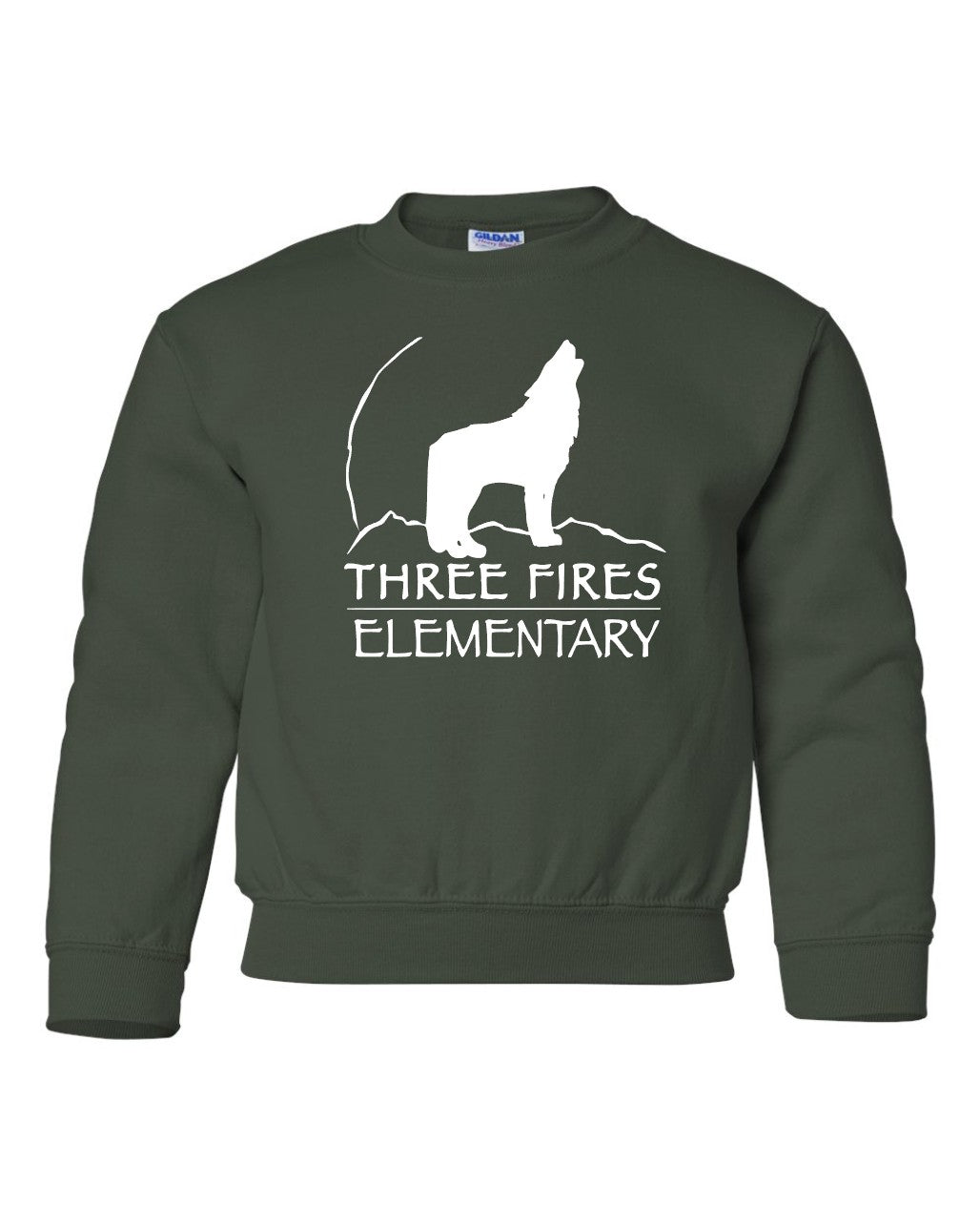 Three Fires Logo Crewneck Ivory Vines