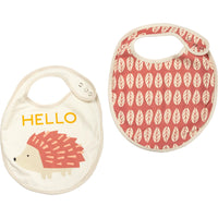 Hello Hedgehog Baby Bib Set