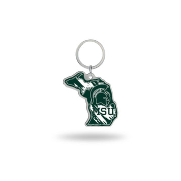 NCAA Michigan State Spartans State Shape Keychain