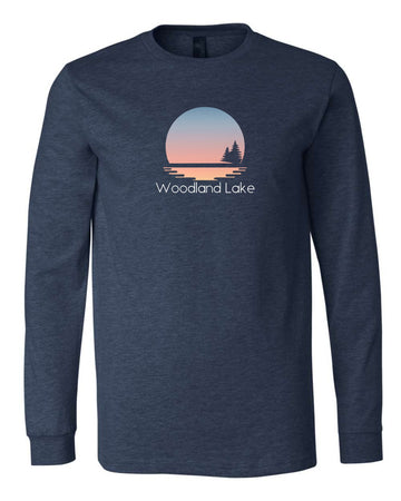 Woodland Lake Sunset Premium L/S Tee
