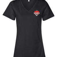Pinckney Soccer Logo Ladies V-Neck