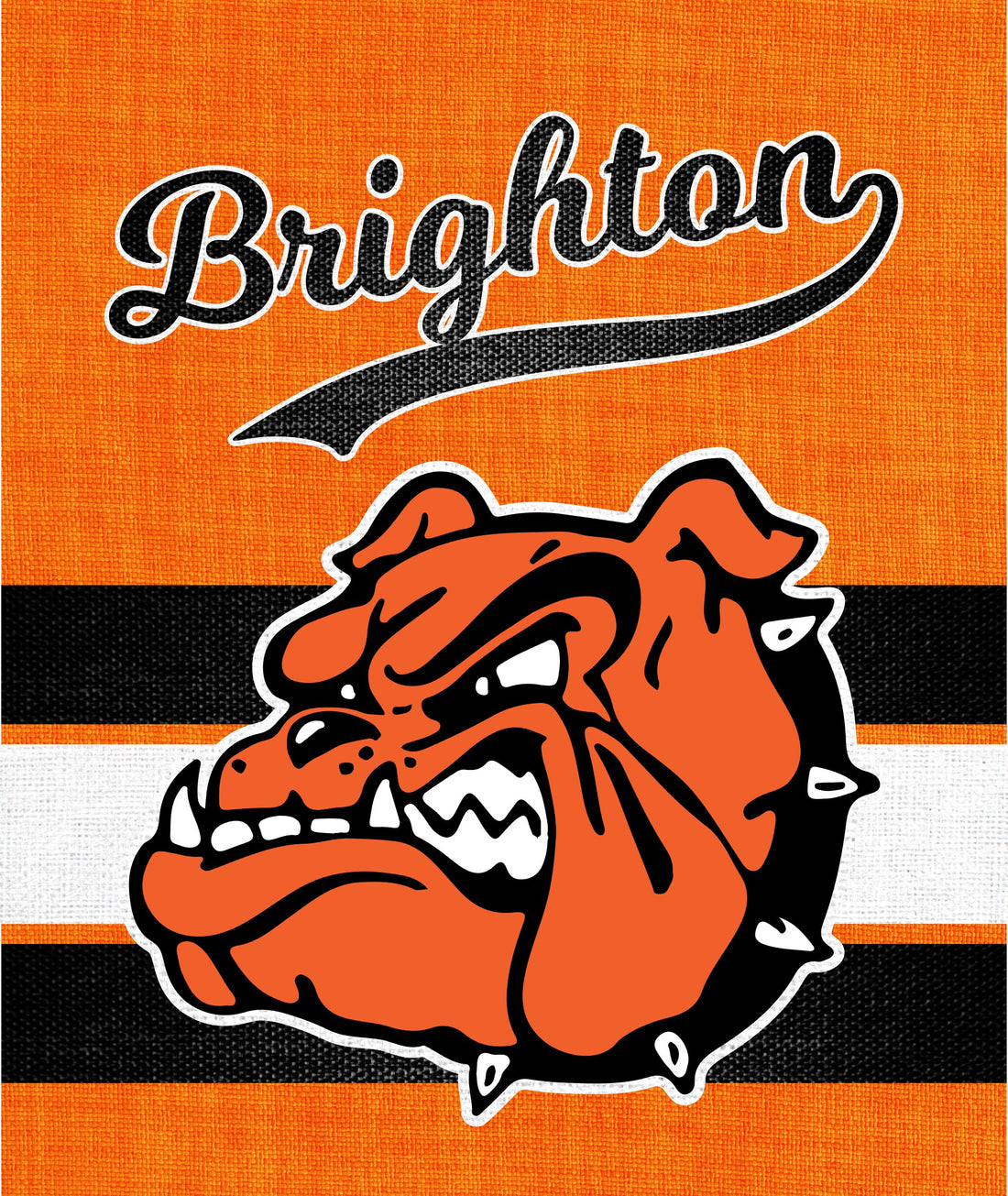 Brighton Script-Bulldog Sherpa Blanket (B4)