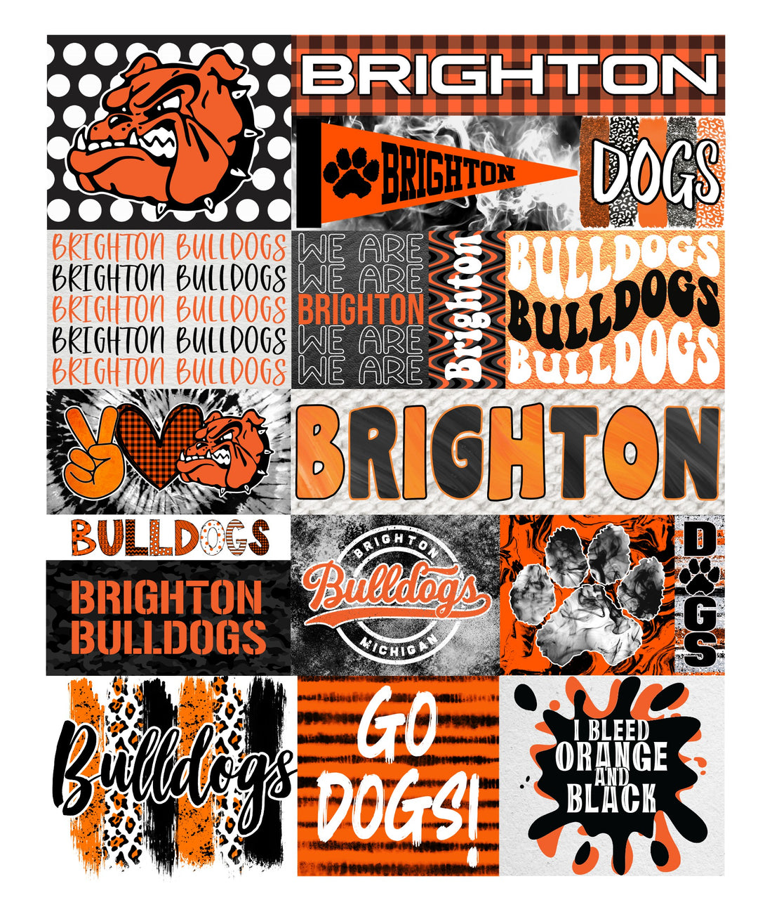 Brighton Collage Sherpa Blanket (B5)