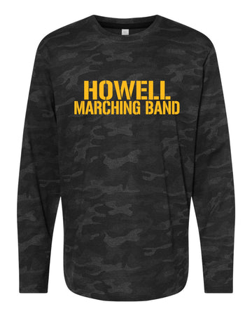 Howell Marching Band Camo Long Sleeve Tee