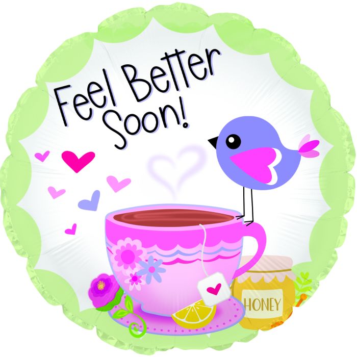 Feel Better Tea Cup 18" Foil Balloon