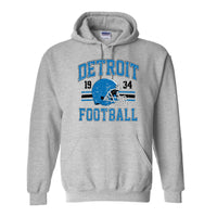Vintage Detroit Football Basic Hoodie