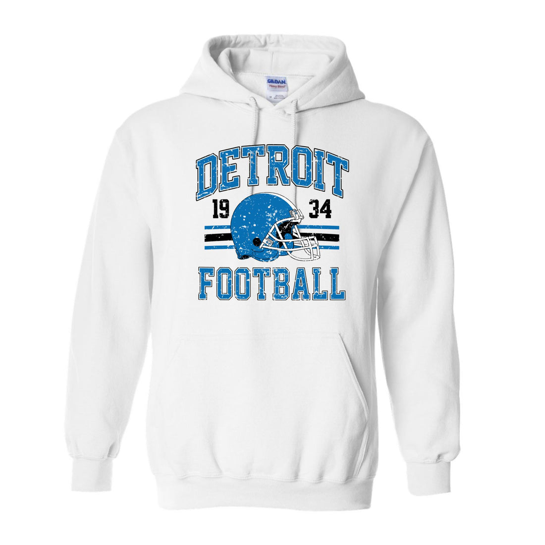 Vintage Detroit Football Basic Hoodie