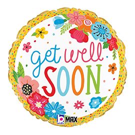 Floral Get Well 18" Foil Balloon