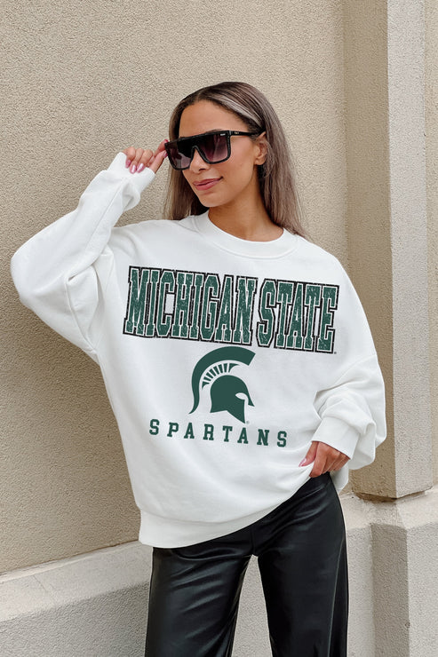 Michigan State Premium Fleece Crewneck