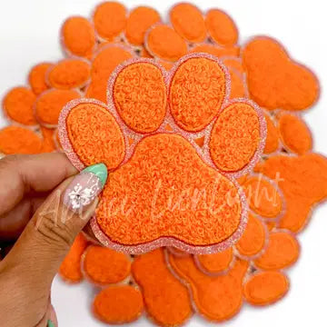 Chenille Paw Print Patch