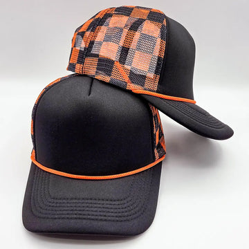 Checkered Trucker Hat