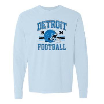 Vintage Detroit Football Comfort Colors Long Sleeve