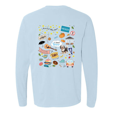 Stars Hollow Collage Comfort Colors Long Sleeve Tee