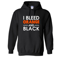 I Bleed Orange & Black B217 Black