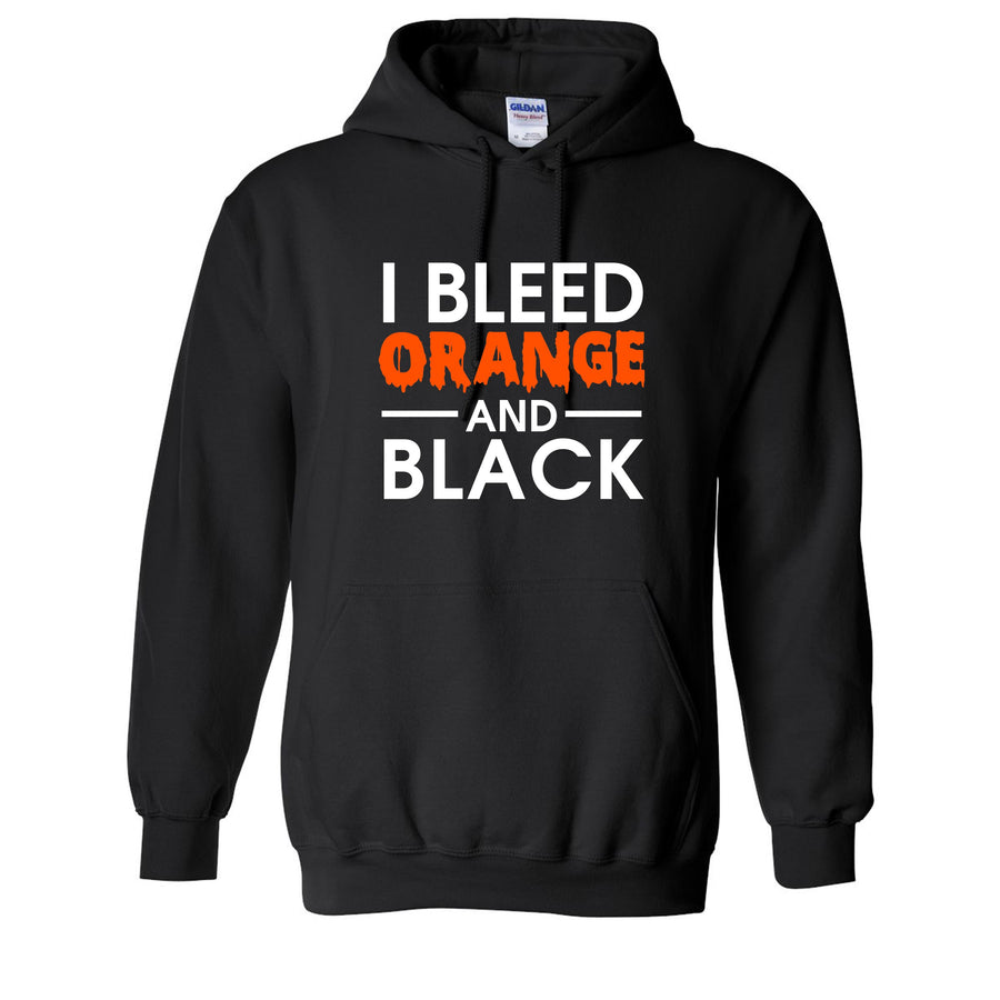 I Bleed Orange & Black B217 Black