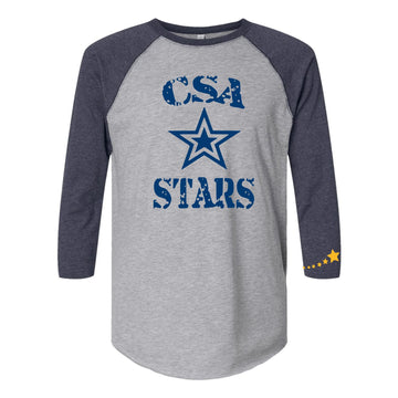 CSA Stars 3/4 Sleeve Baseball Tee CSA3