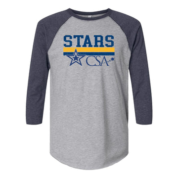 CSA Stars 3/4 Sleeve Baseball Tee CSA4