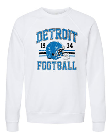 Vintage Detroit Football Premium Crewneck