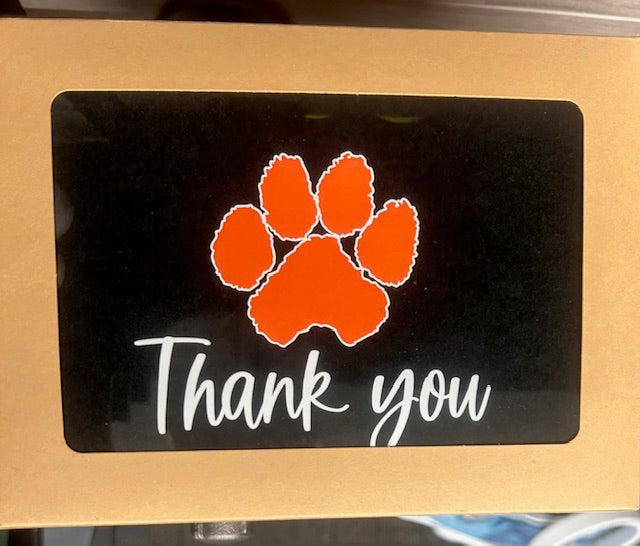 Paw Print Thank You Cards