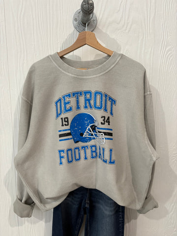 Vintage Detroit Football Corded Crew