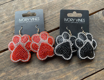 Blingy Pawprint Earrings
