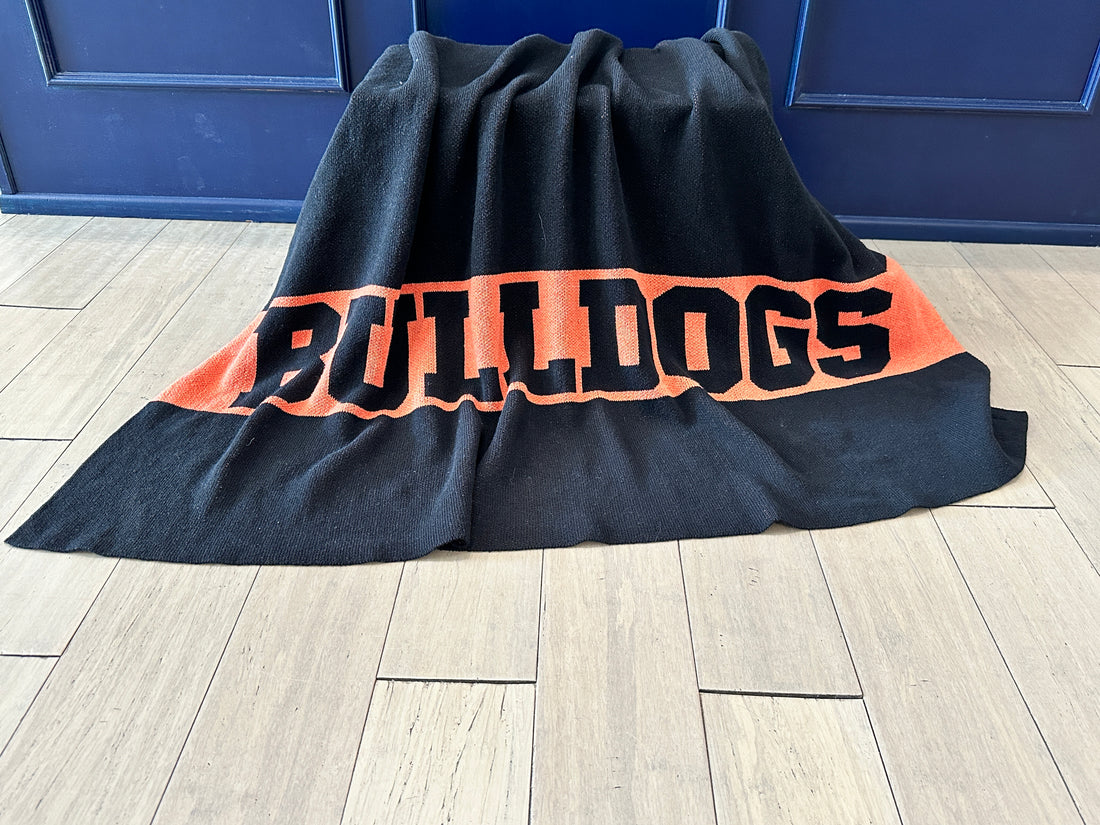 Bulldog Knit Blanket
