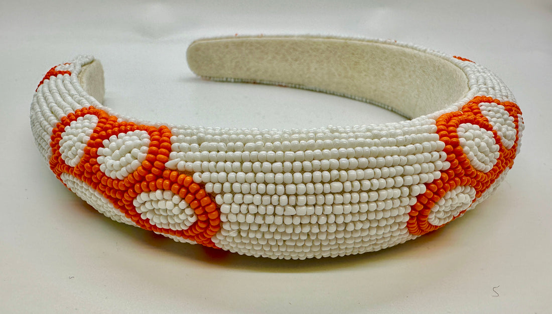 Beaded Paw Print Headband