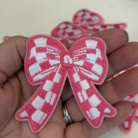 Checkered Bow Patch