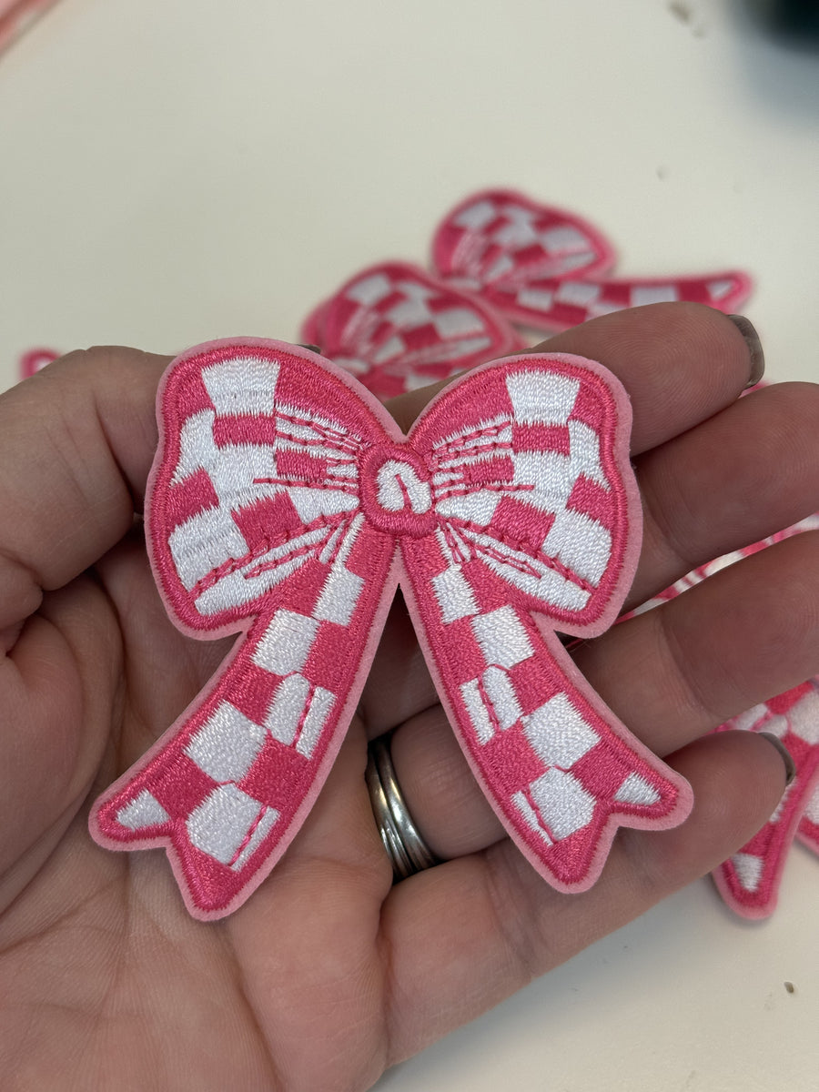 Checkered Bow Patch
