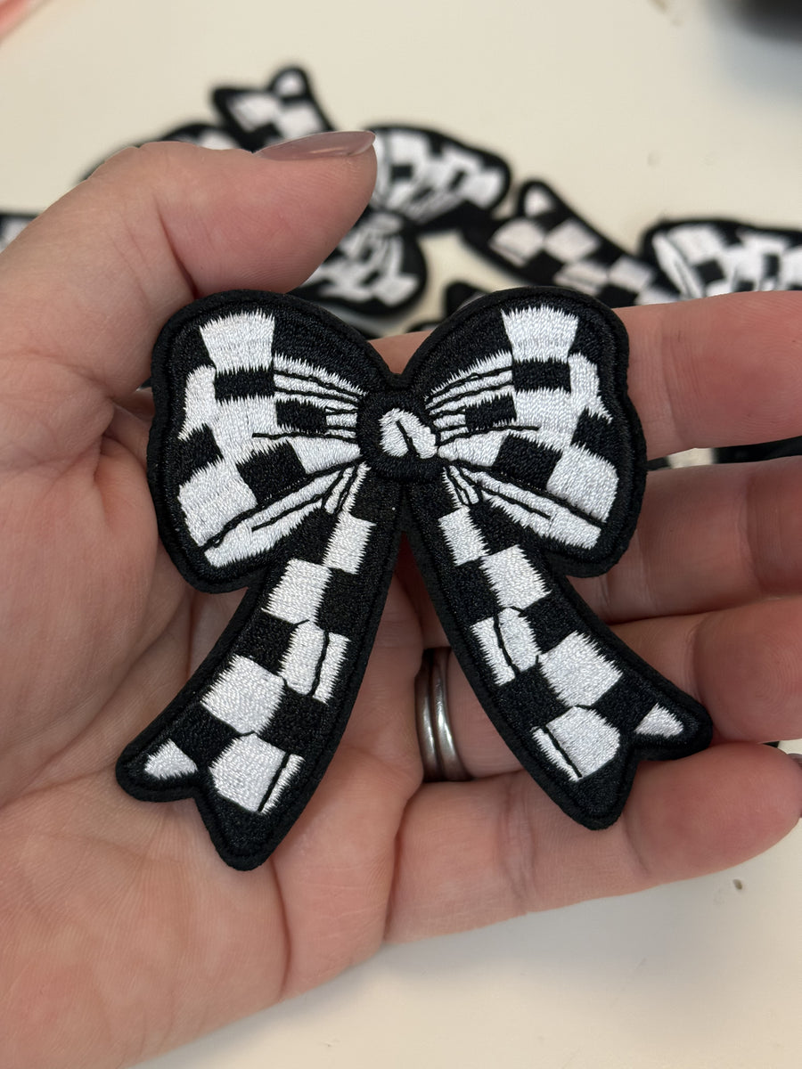 Checkered Bow Patch