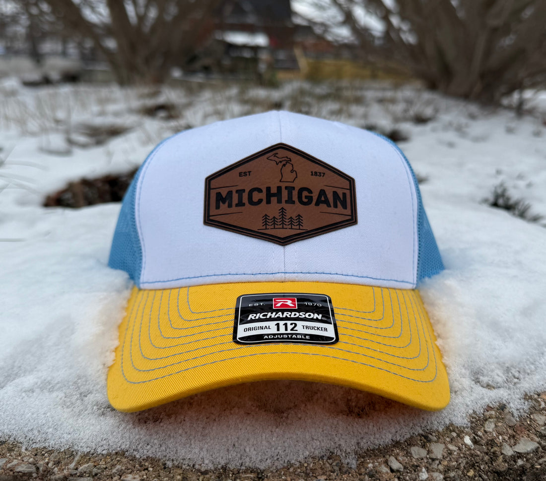 Michigan Leather Patch Richardson Cap