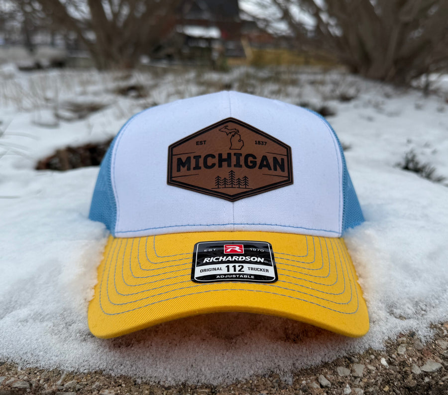 Michigan Leather Patch Richardson Cap