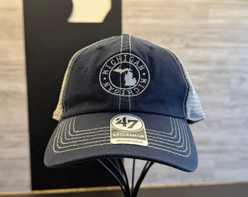 Michigan Stamp Soft Trucker Hat '47 Brand
