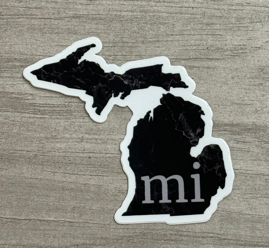 Michigan Silhouette Marble Decal