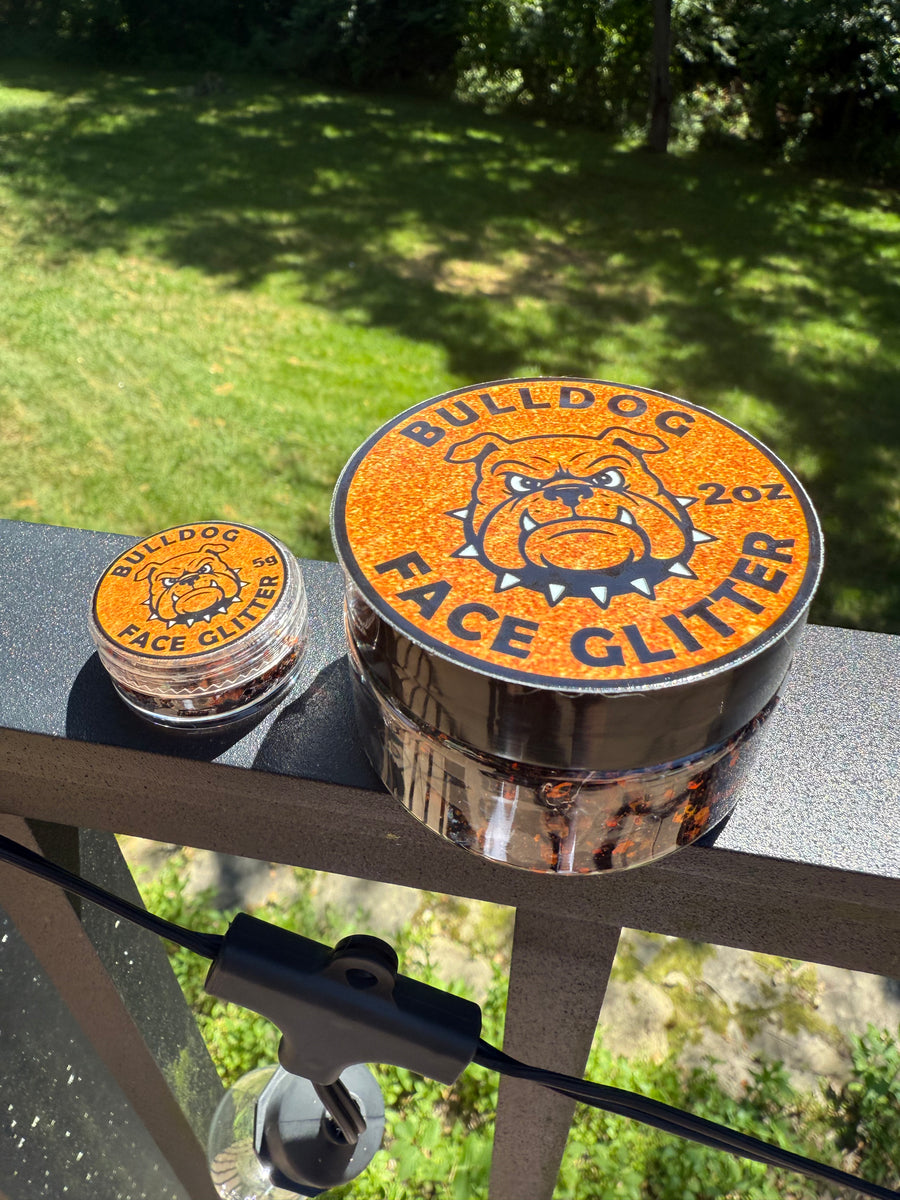 Bulldog Face Glitter