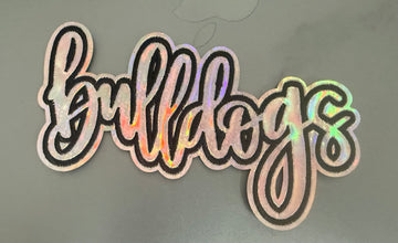 Metallic Bulldogs Hat Patch