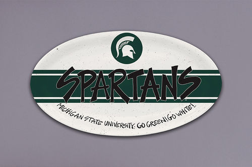 Michigan State University Oval Platter