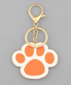 Metal Paw Print Keychain