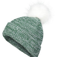 Marled Faux Pom Beanie