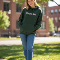 Michigan State Puff Embroidered Hoodie
