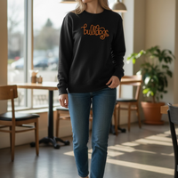 Bulldogs Classic Curl Embroidered Crewneck