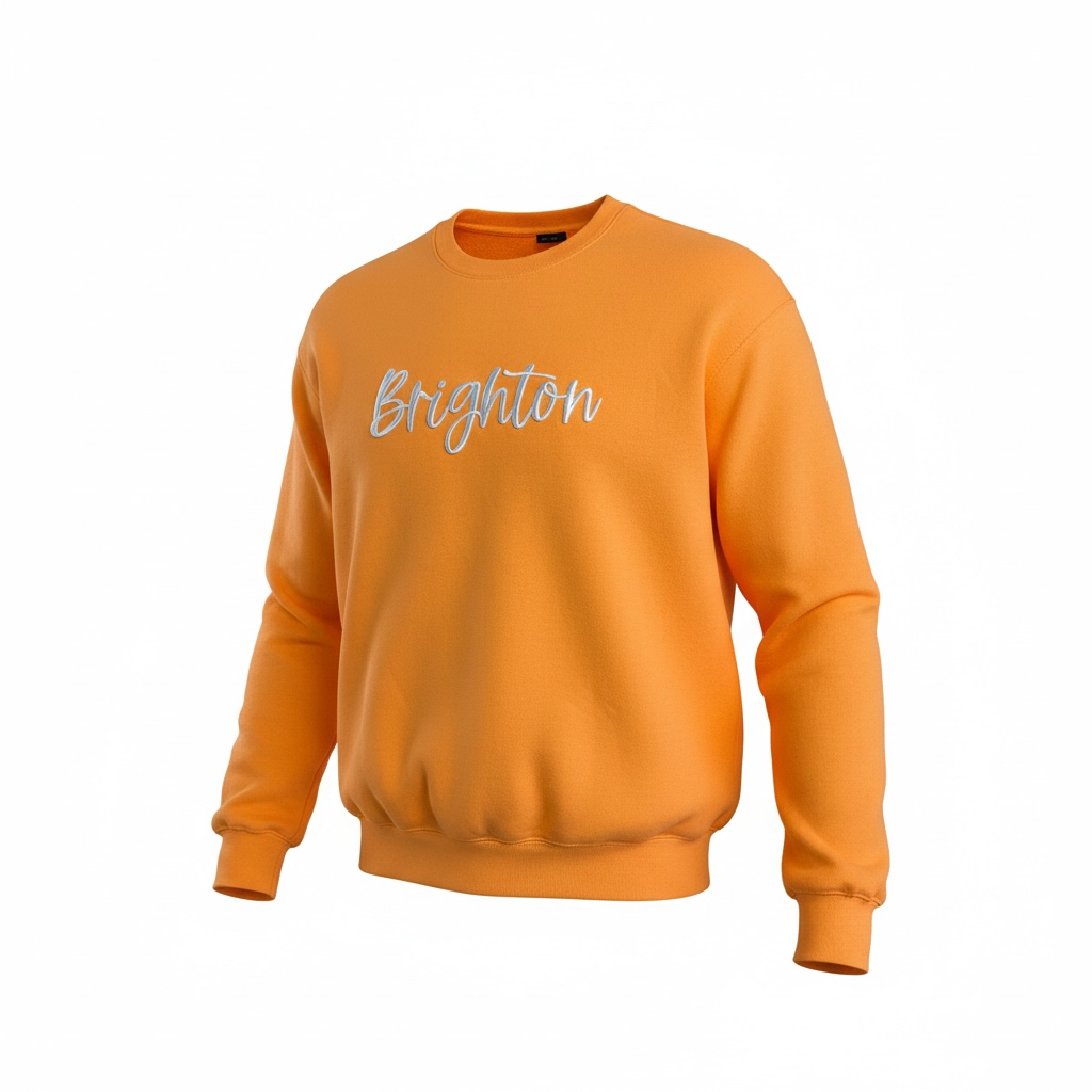 Brighton Puff Embroidered Crewneck