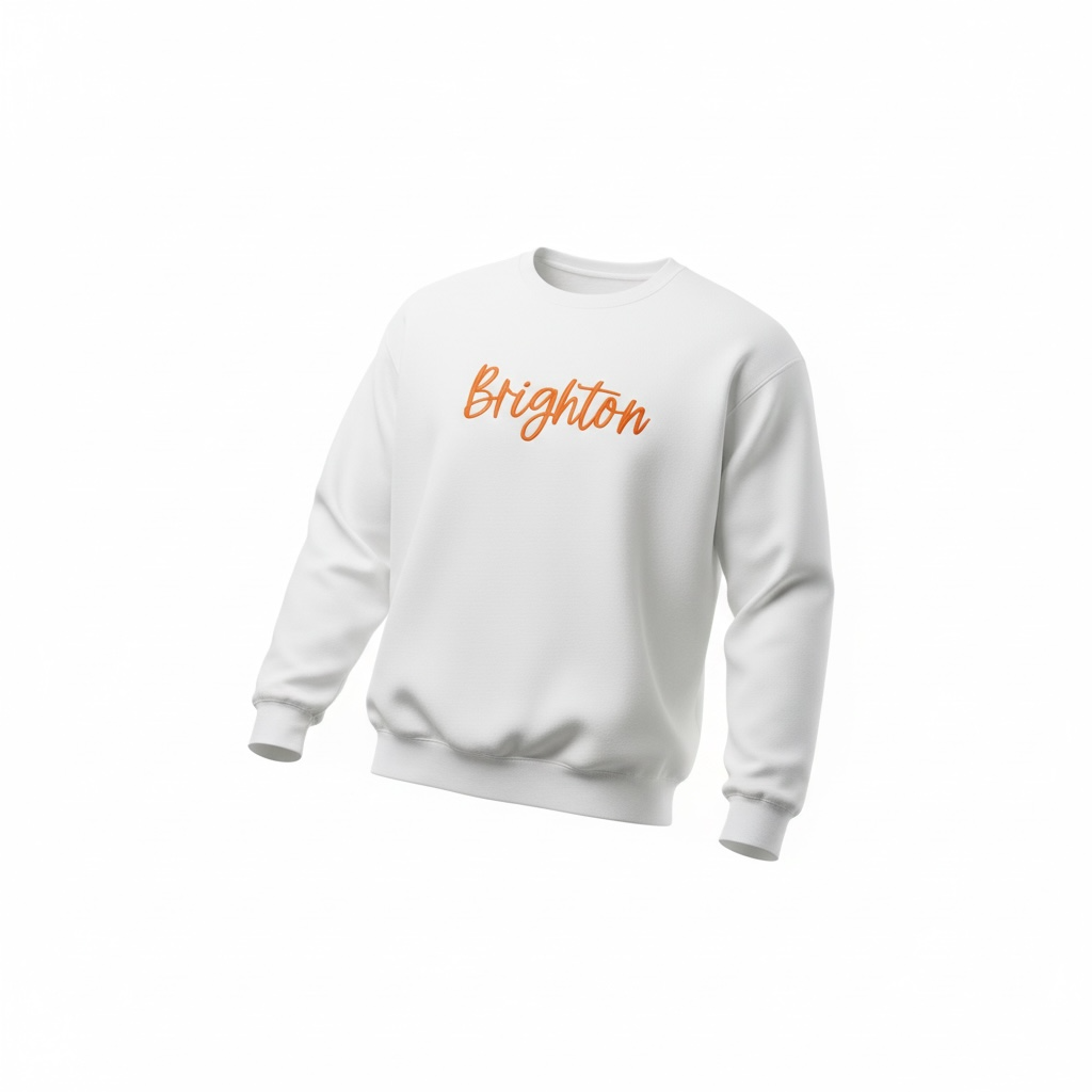 Brighton Puff Embroidered Crewneck