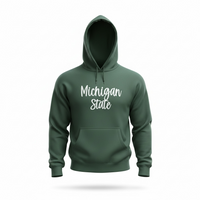 Michigan State Puff Embroidered Hoodie